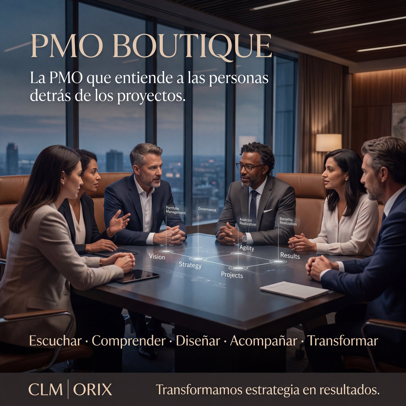 Consultores de CLM Orix en sesión de PMO y Scrum ágil